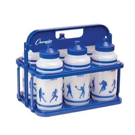 Collapsible Water Bottle Carrier Set; Clear & Blue